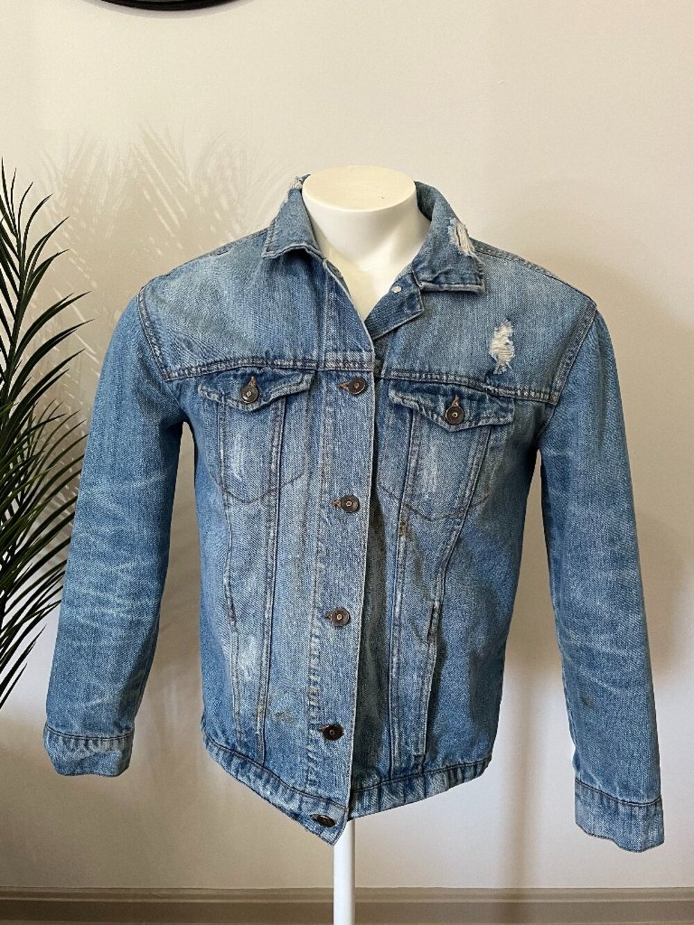 Highway Jeans Denim Jacket - Juniors Size 5 - Stylish Distresss-Cotton Blend